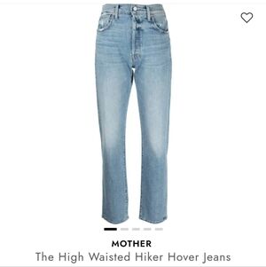 Mother High Waisted Hiker Hover Light Blue Straight Leg Jeans Sz 26